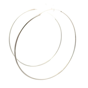 Nightingale Silver Hoop Earrings