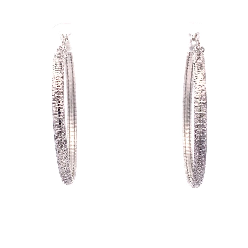 Moulty Silver Hoop Earrings