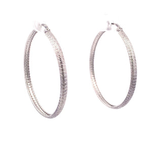 Moulty Silver Hoop Earrings