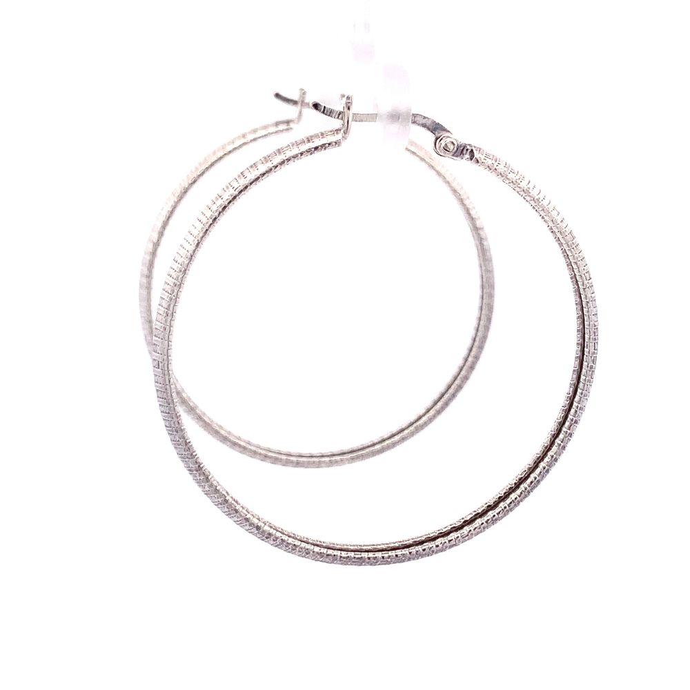 Moulty Silver Hoop Earrings