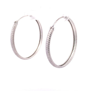 My Heart Will Go On Silver Hoop Earrings