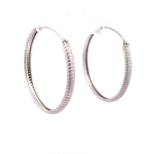 My Heart Will Go On Silver Hoop Earrings