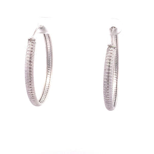 My Heart Will Go On Silver Hoop Earrings