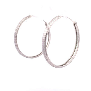 My Heart Will Go On Silver Hoop Earrings
