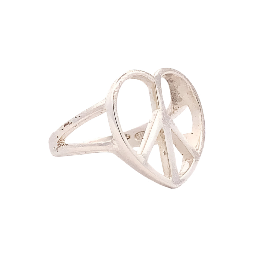 
                      
                        Valerie Peace Heart 925 Sterling Silver Ring | SilverWorks
                      
                    