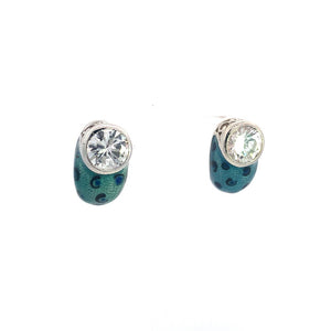 
                
                    Load image into Gallery viewer, Making Every Minute Count Silver Stud Earrings
                
            