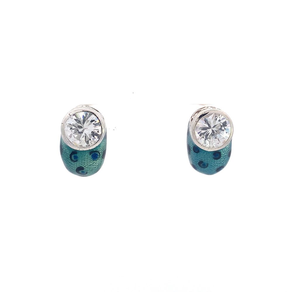 
                
                    Load image into Gallery viewer, Making Every Minute Count Silver Stud Earrings
                
            