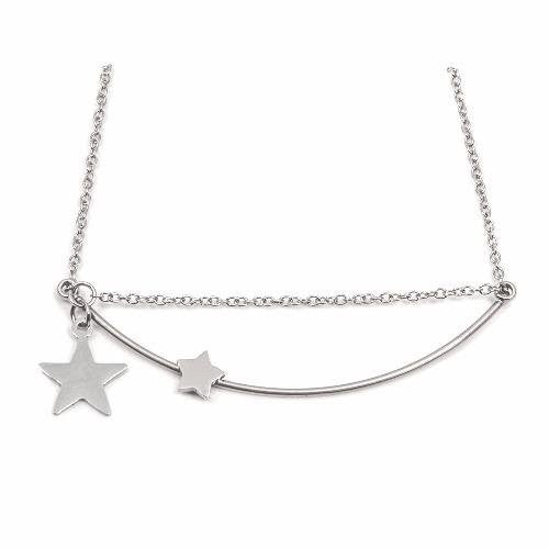 Mio Mio by Silverworks Star Pendant Necklace with Earrings - Fashion Accessory for Women X3160