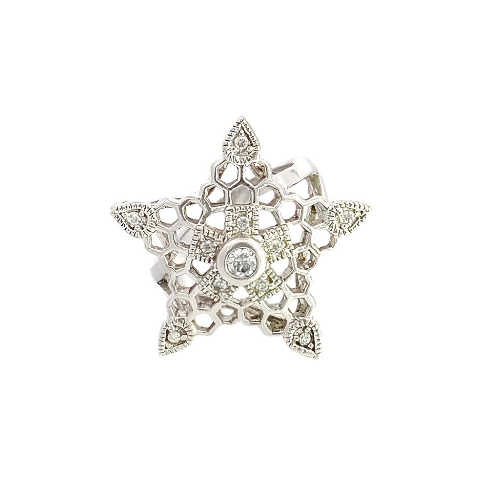 Peppermint Star 925 Sterling Silver Ring | SilverWorks