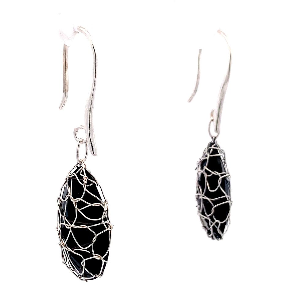 Made of Stone Silver Dangling Earrings