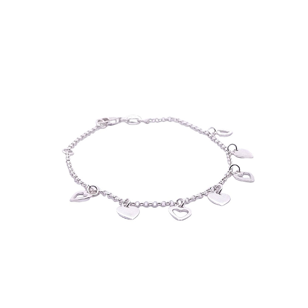 
                      
                        B5336 7.25INCH CHARM BRACELET W/ 7 HEARTS 2.55G
                      
                    