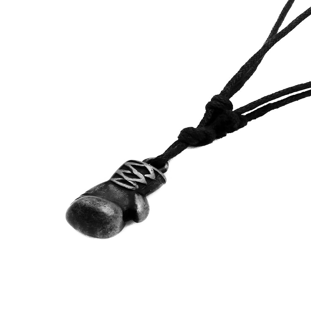 Ammy Gloves Stainless Steel Pendant in Waxtail Necklace | SilverWorks
