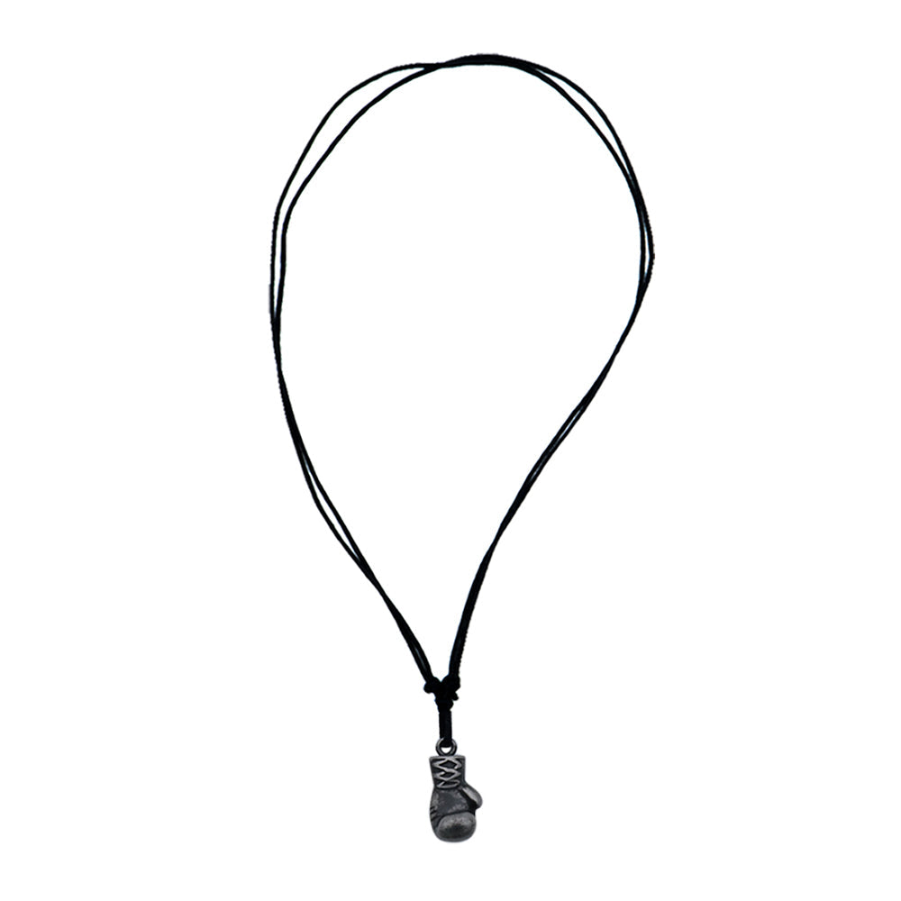Ammy Gloves Stainless Steel Pendant in Waxtail Necklace | SilverWorks