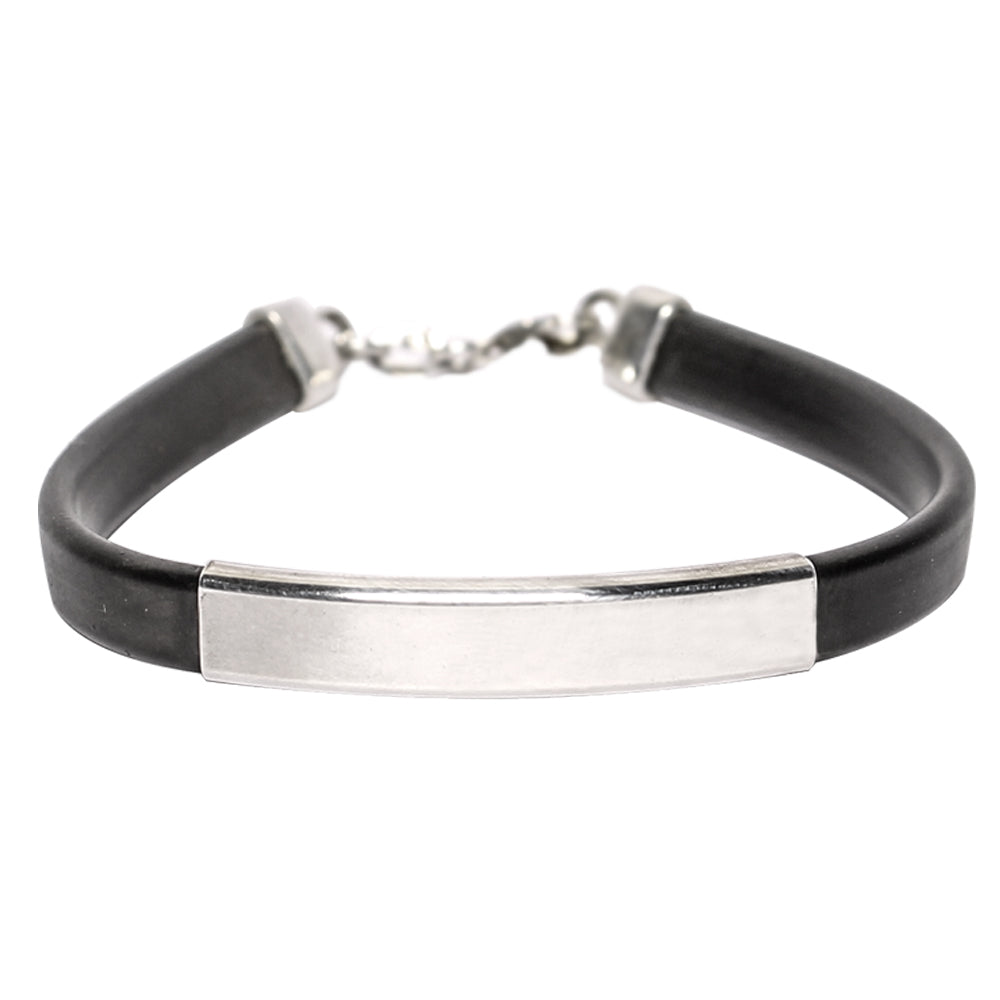 Leo 925 Sterling Silver Leather Bracelet  SilverWorks