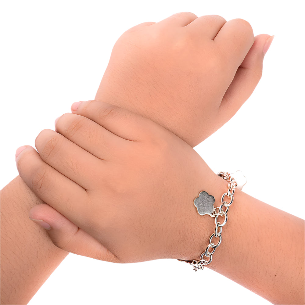 
                      
                        Blossom 925 Sterling Silver Charm Bracelet | SilverWorks
                      
                    