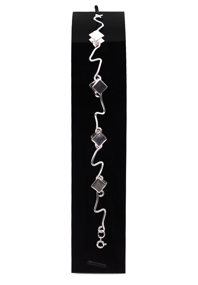
                      
                        Alaya Square 925 Sterling Silver Bracelet | SilverWorks
                      
                    