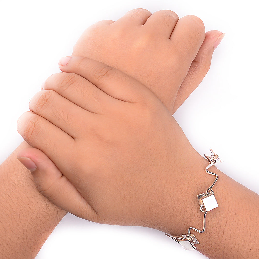 
                      
                        Alaya Square 925 Sterling Silver Bracelet | SilverWorks
                      
                    