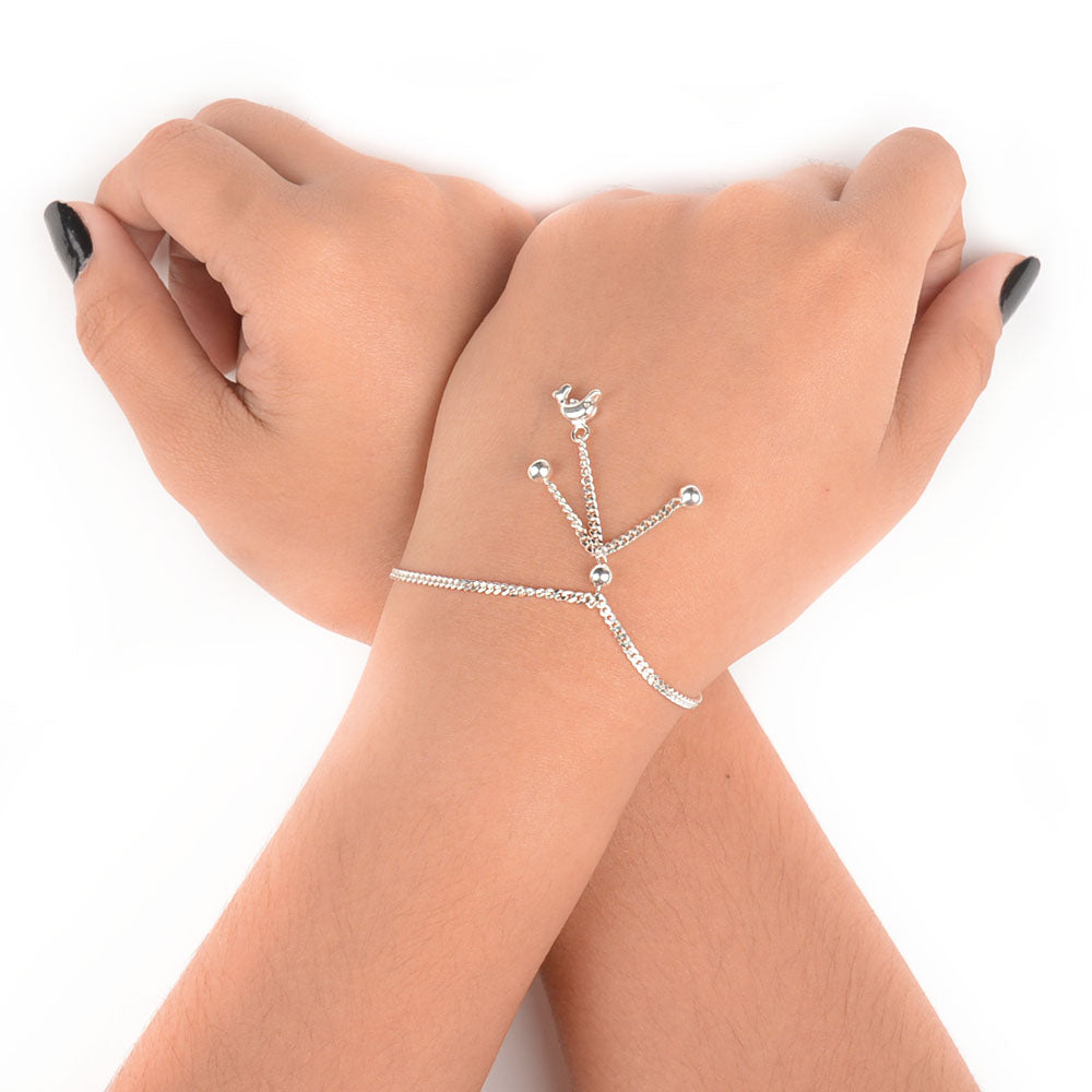 
                      
                        Wade Dangling Dolphin 925 Sterling Silver Chain Bracelet | SilverWorks
                      
                    