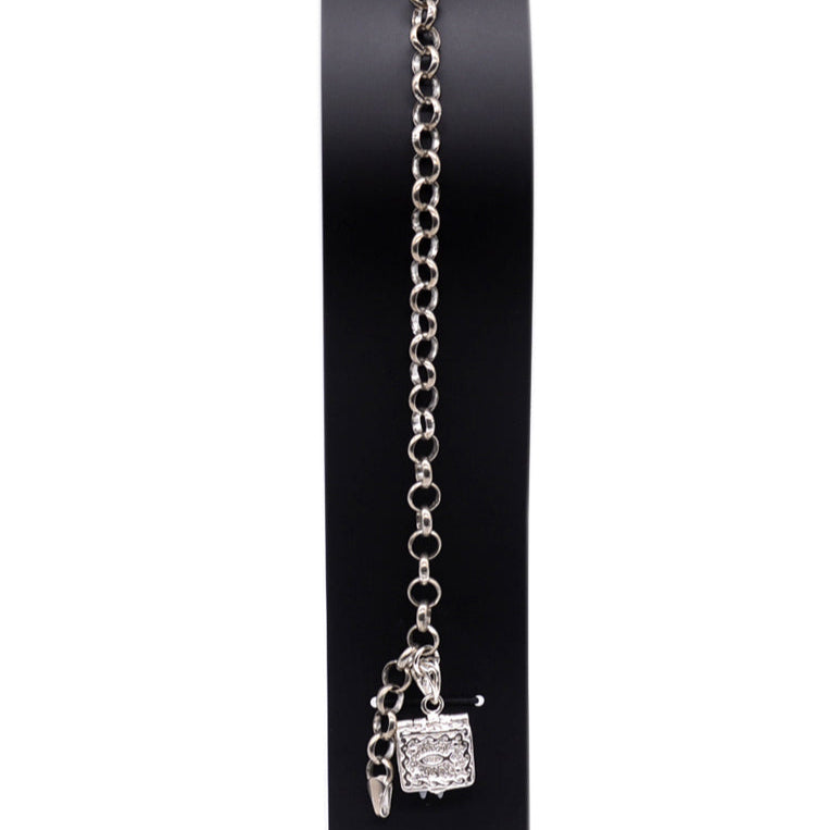 
                      
                        Luke Dangling Prayer Box 925 Sterling Silver Chain Bracelet | SilverWorks
                      
                    