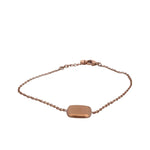 Mio Mio by Silverworks Rose Gold Square Tag Bracelet