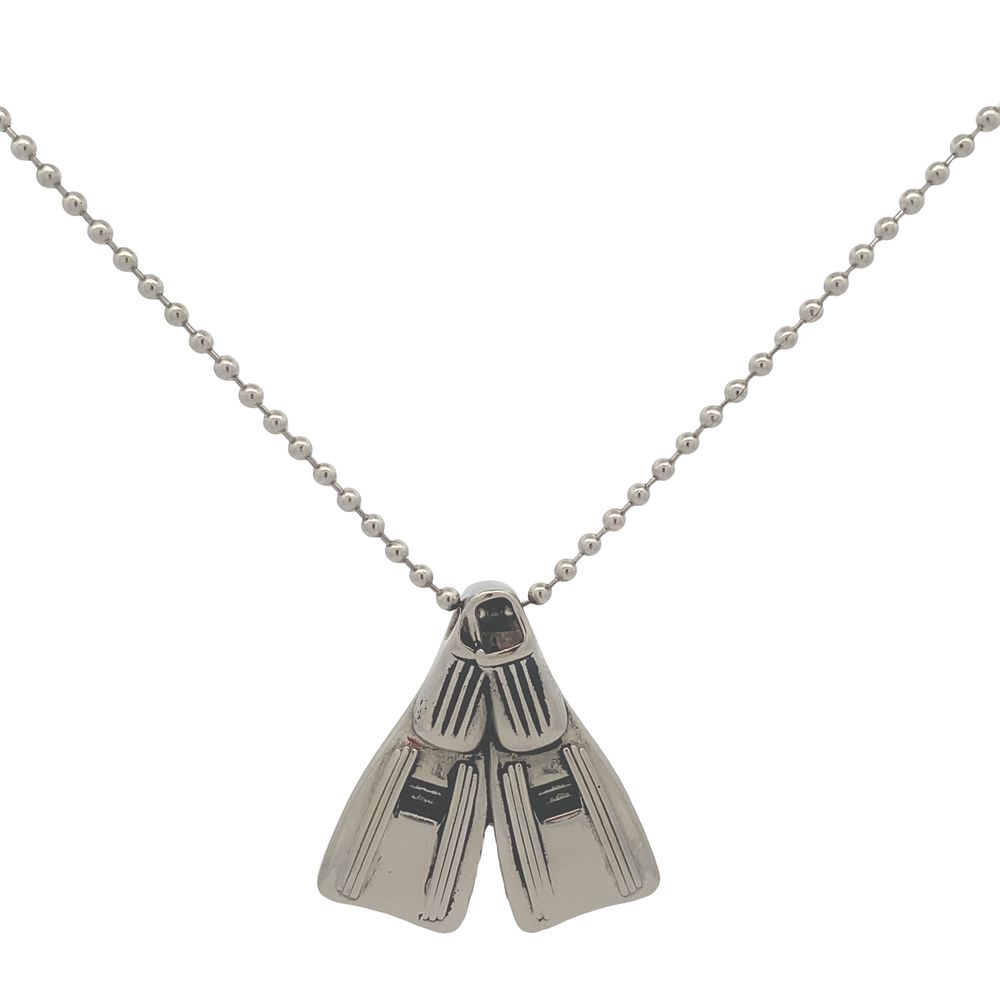 Alexander Diving Fin Stainless Steel Pendant Necklace | SilverWorks