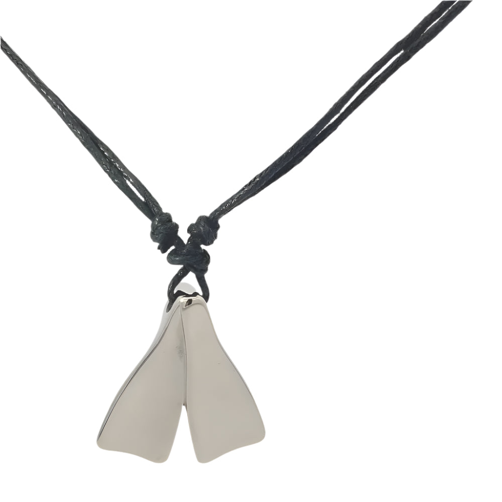 
                      
                        Alexander Diving Fin Stainless Steel Pendant in Waxtail Necklace | SilverWorks
                      
                    