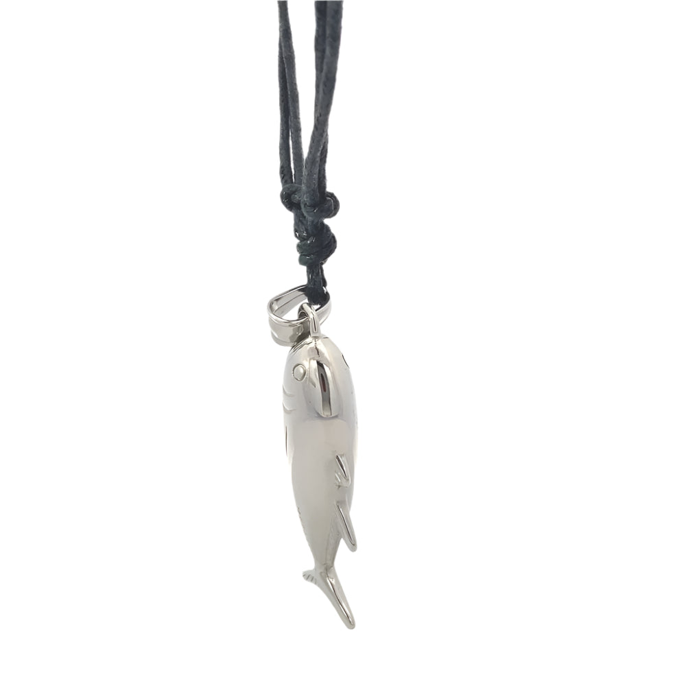 
                      
                        Enorie Fish Stainless Steel Pendant in Waxtail Necklace | SilverWorks
                      
                    
