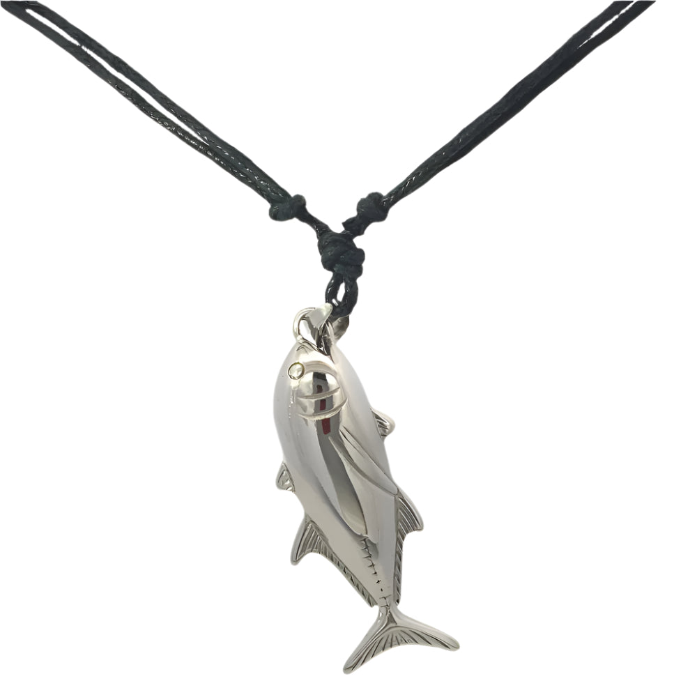 
                      
                        Enorie Fish Stainless Steel Pendant in Waxtail Necklace | SilverWorks
                      
                    