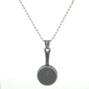 
                
                    Load image into Gallery viewer, Mio Mio by Silverworks Fried Egg in a Pan Ball Chain Necklace
                
            