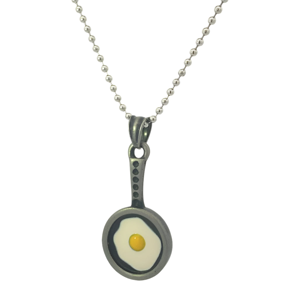 Anelia Egg Stainless Steel Pendant Necklace | SilverWorks