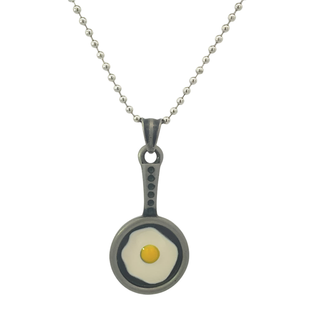 Anelia Egg Stainless Steel Pendant Necklace | SilverWorks