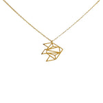 Mio Mio by Silverworks Gold Origami Fish Necklace