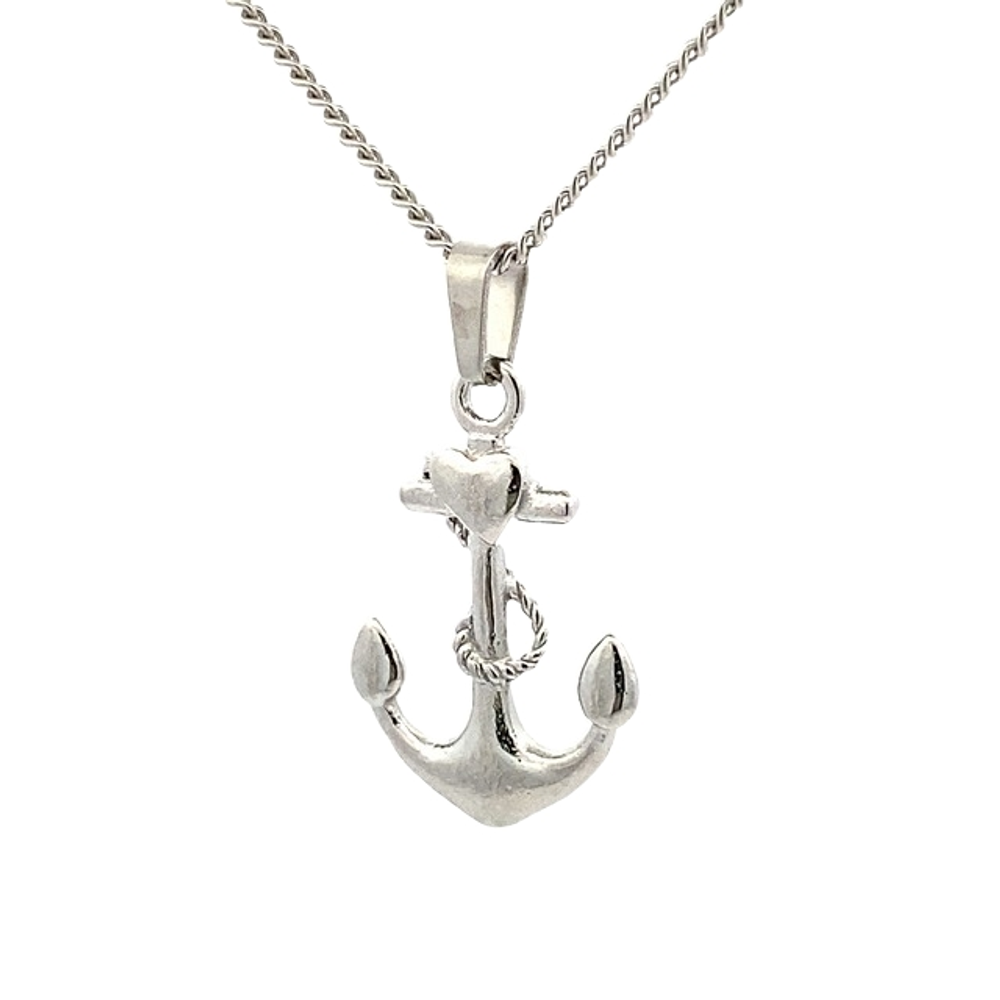 
                      
                        Mio Mio by Silverworks Anchor with Heart Necklace
                      
                    