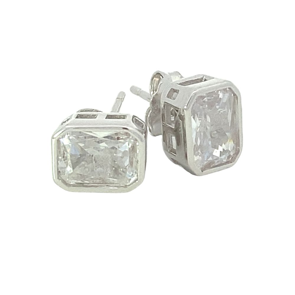 Morning Glory Silver Stud Earrings