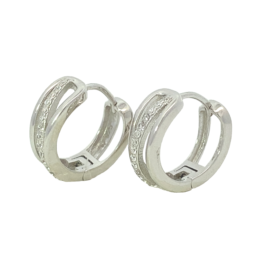 Mezereon Silver Hoop Earrings