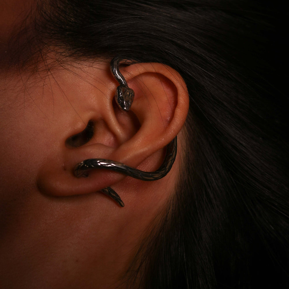 Methuselah Stainless Steel Cuff Earrings | SilverWorks