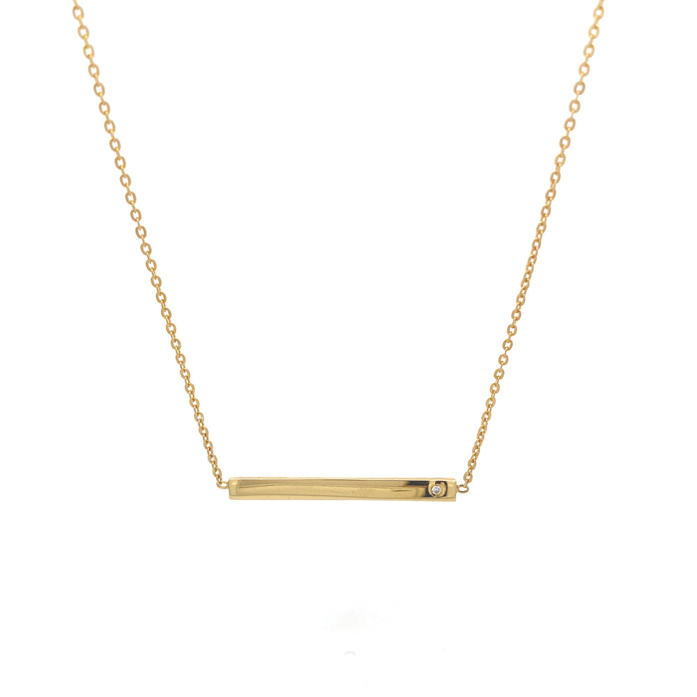 
                      
                        Amara Golden Bar 925 Sterling Silver Pendant Necklace | SilverWorks
                      
                    