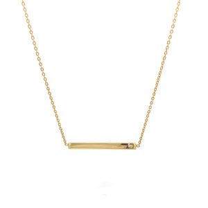 
                
                    Load image into Gallery viewer, N5047 18INCH BAR W/ 1 CZ, Y.GOLD CHAIN SN 2.31G
                
            