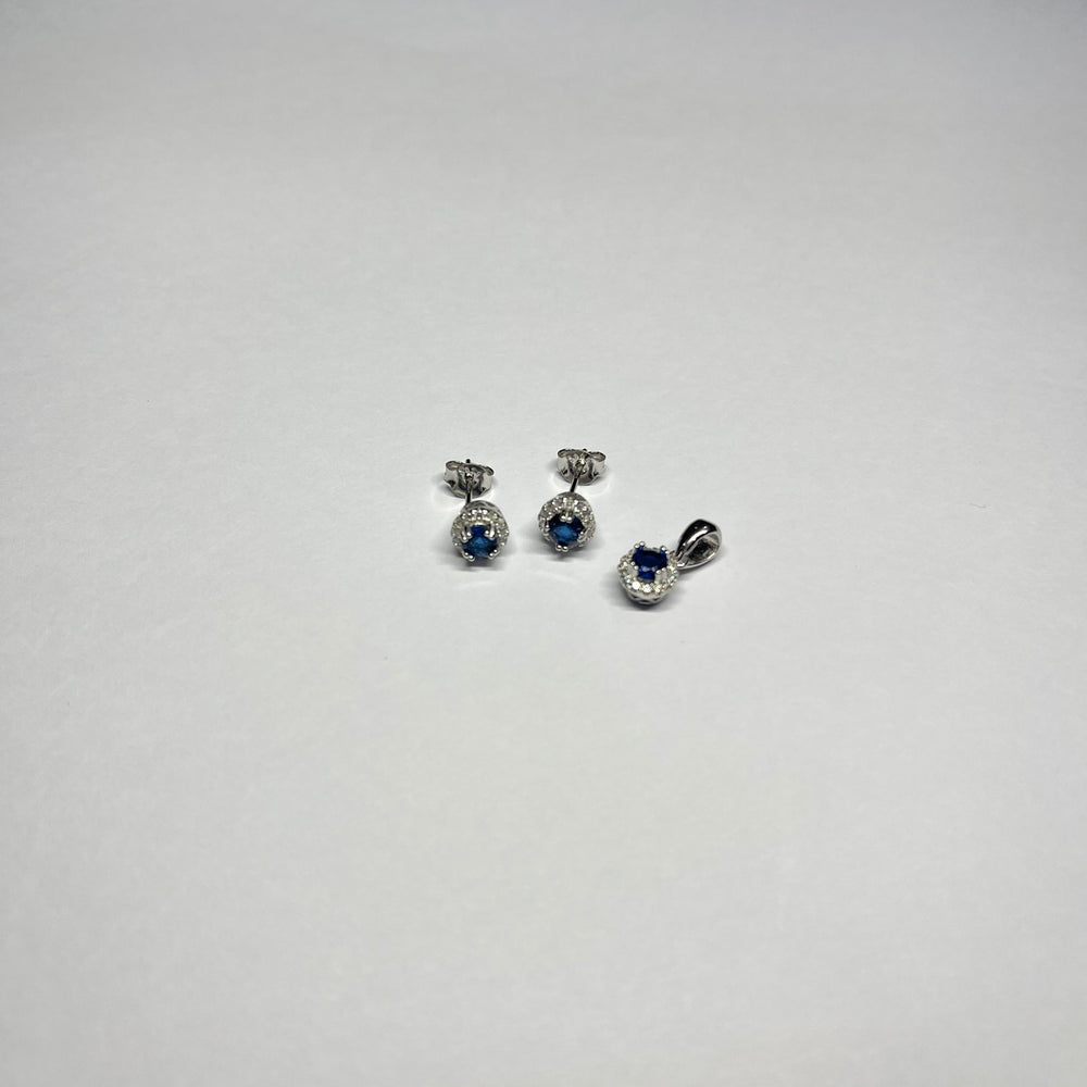 Sapphire 925 Sterling Silver Jewelry Set | SilverWorks