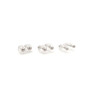 
                
                    Load image into Gallery viewer, Seren Silver Stud Earrings Set
                
            