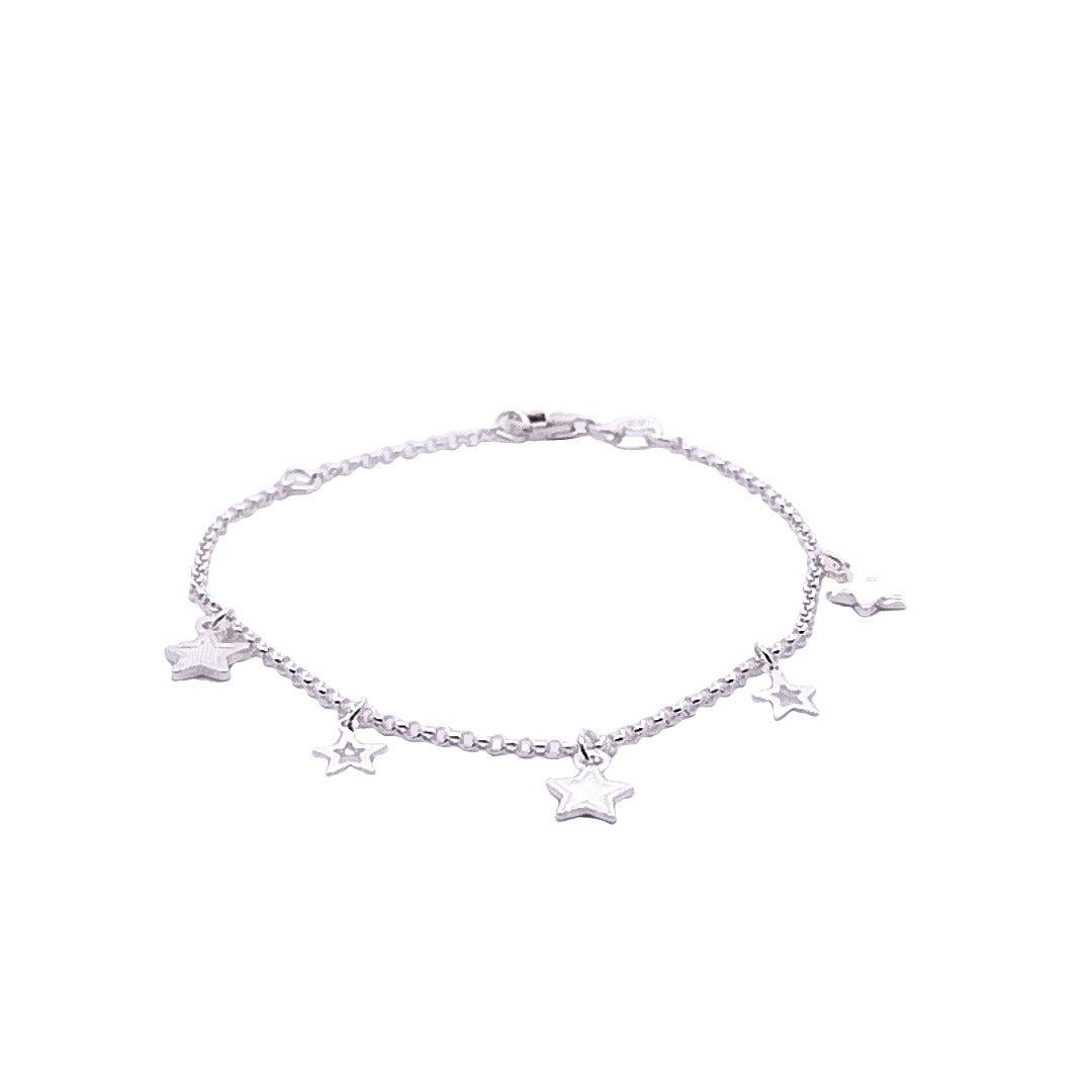 Sabina Star 925 Sterling Silver Charm Bracelet | SilverWorks