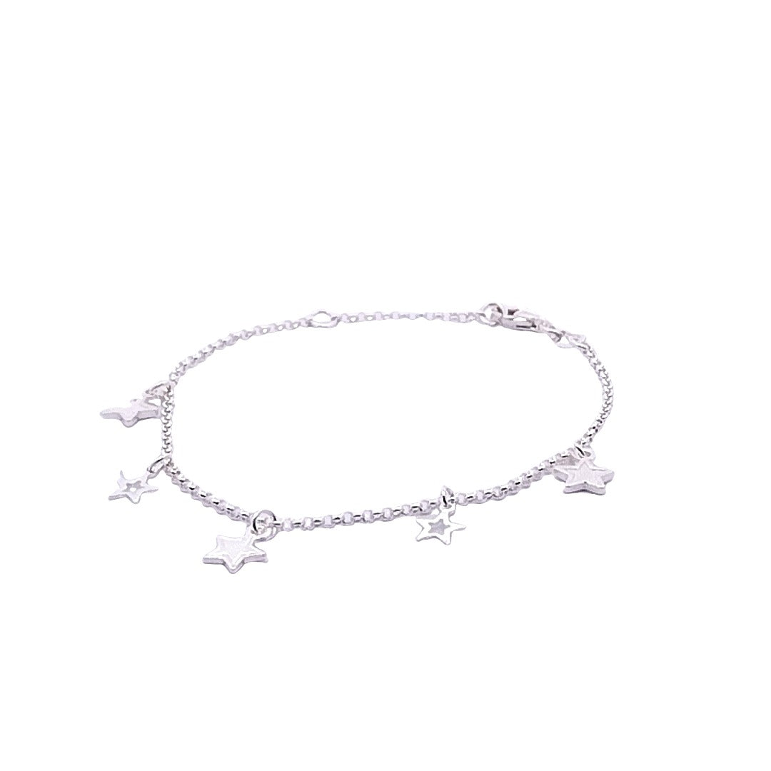 Sabina Star 925 Sterling Silver Charm Bracelet | SilverWorks