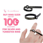 A2367 BLACK RING MEASURING TOOL FINGER SIZER GAUGE WITH DIGITAL MANIFYING GLASS