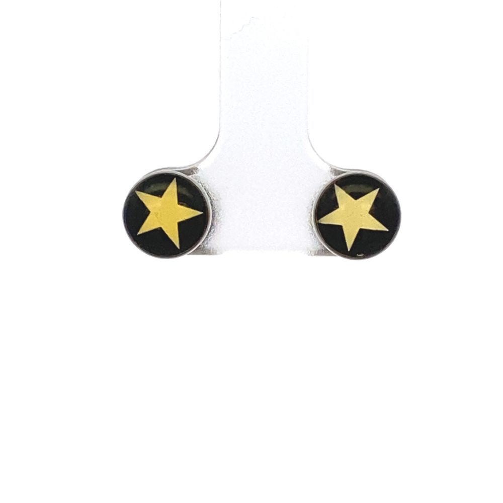 
                      
                        White Star Faux Tunnel Stainless Steel Stud Earrings | SilverWorks
                      
                    