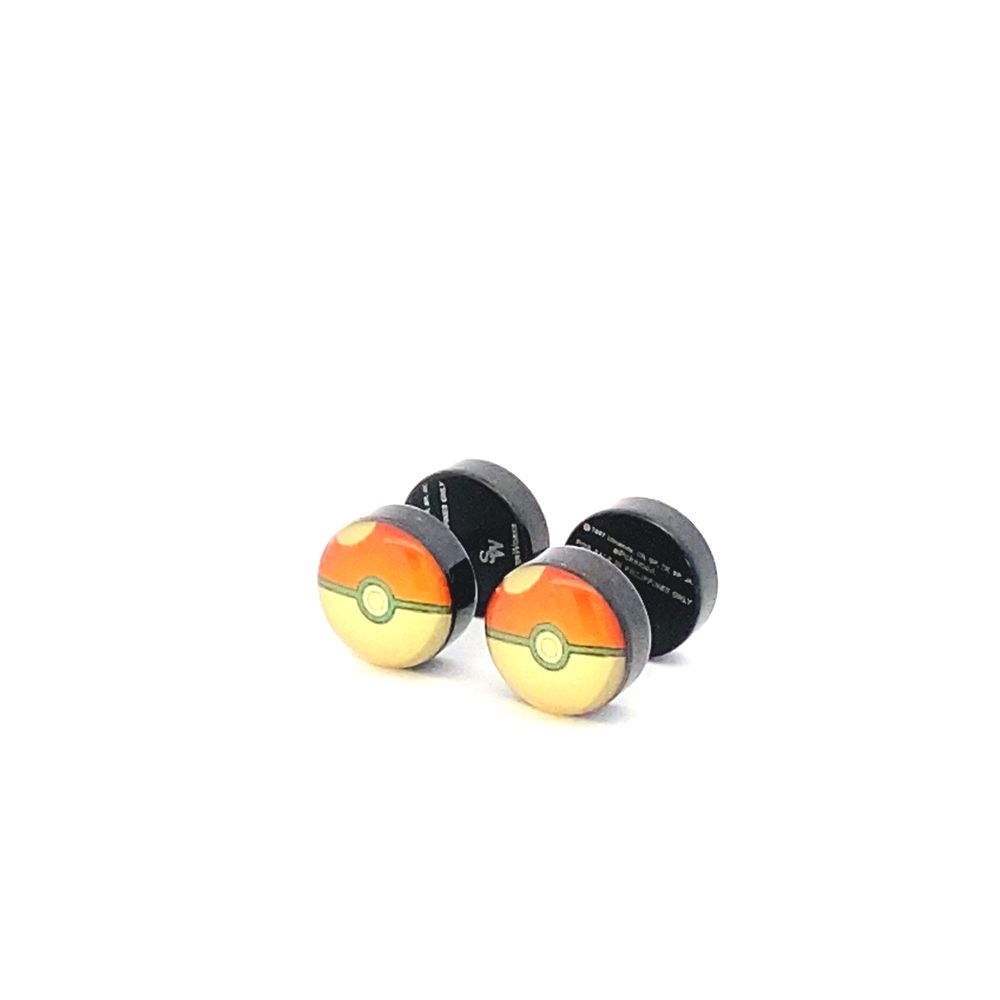 Pokémon Faux Tunnel Stainless Steel Stud Earrings | SilverWorks