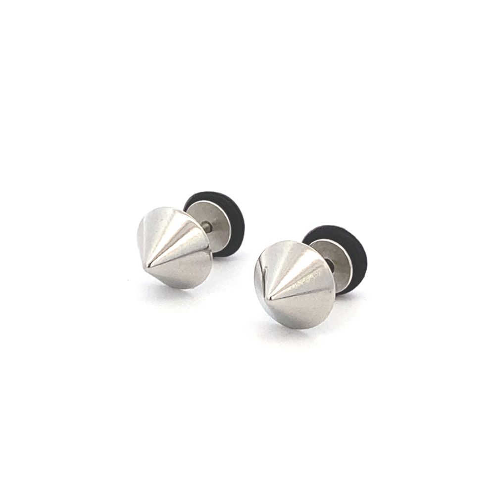 
                      
                        Cone Faux Tunnel Stainless Steel Stud Earrings | SilverWorks
                      
                    