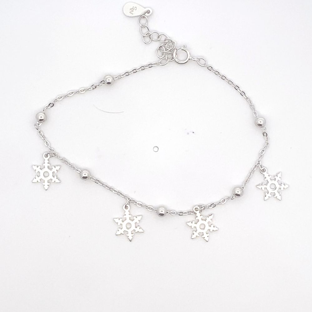 Lumi Snowflakes 925 Sterling Silver Charm Bracelet | SilverWorks