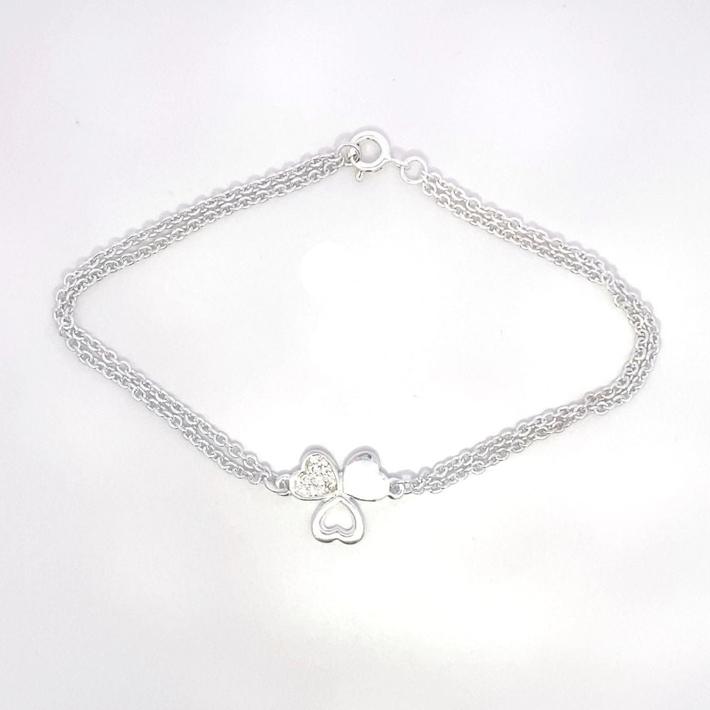 
                      
                        Evelyn Clover 925 Sterling Silver Chain Bracelet | SilverWorks
                      
                    