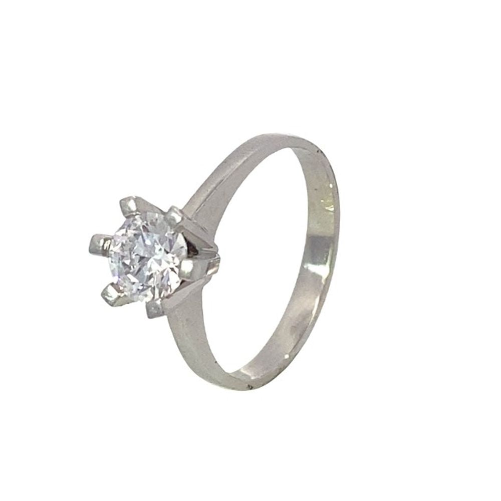 
                      
                        Delliah Brilliant Cut Swarovski 925 Sterling Silver Engagement Ring | SilverWorks
                      
                    