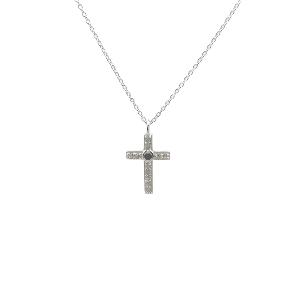 Joel Cross w/ Onyx 925 Sterling Silver Pendant Necklace |  SilverWorks